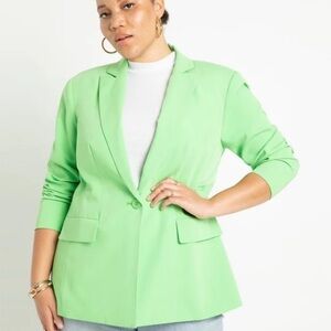 Eloquii Light Green Blazer, Plus Size 26, NWT